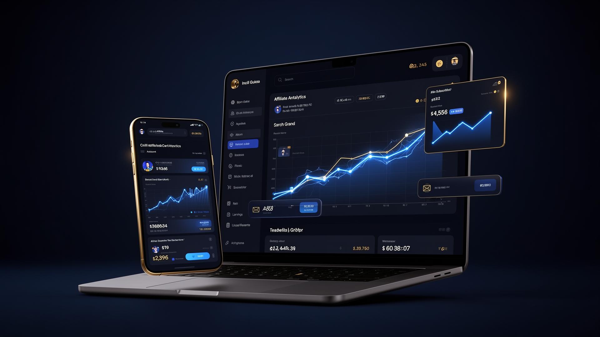 Circle member portal mockup on laptop and phone